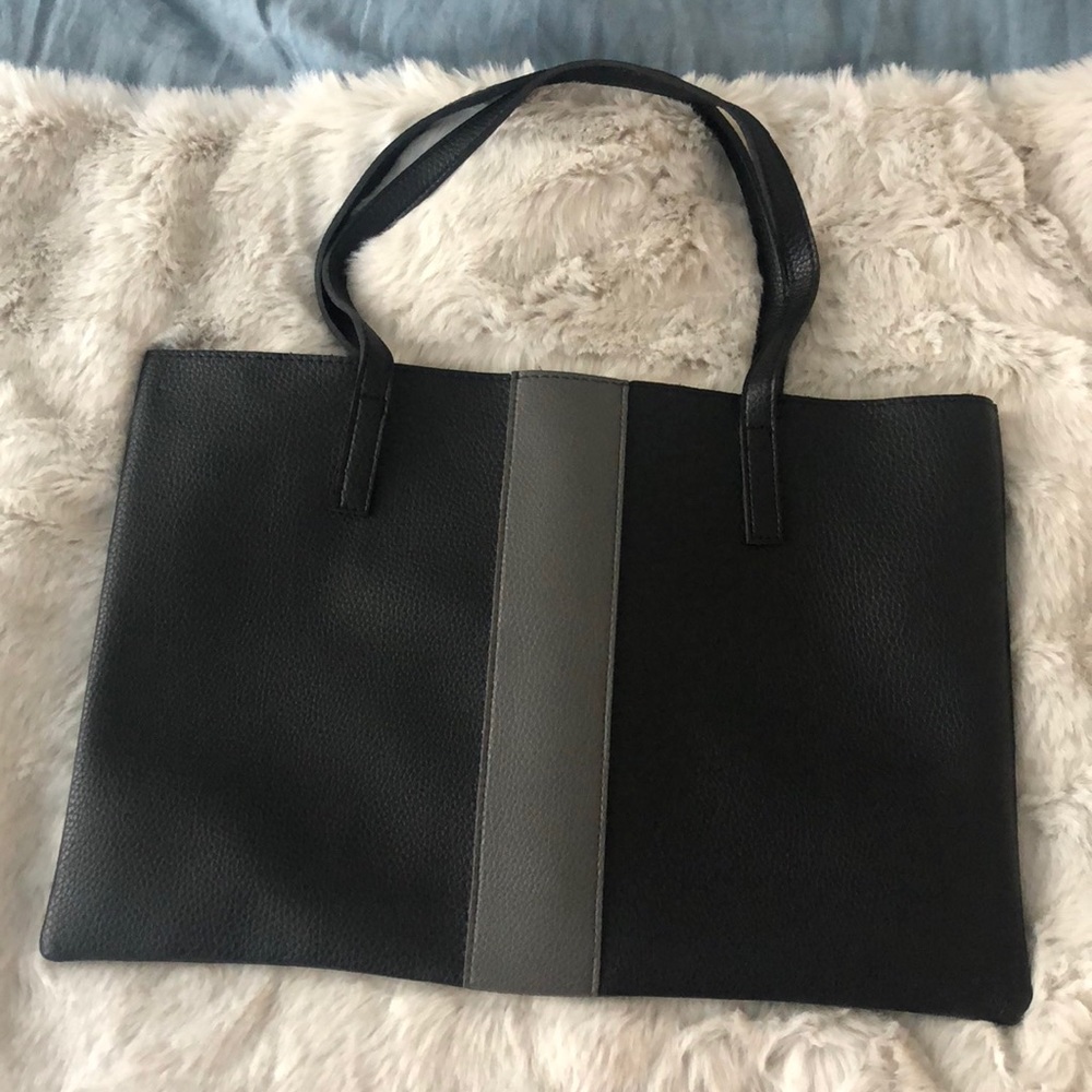 Vince Camuto Black and Grey Tote